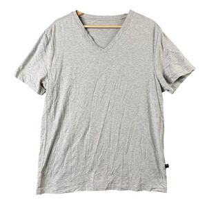 Bamboo Cool Mens Gray V-Neck T-Shirt Size XL Bamboo Blend Stretch Tee Short Slv